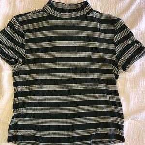 Mock Neck Ribbed Soft and Sexy Crop Top